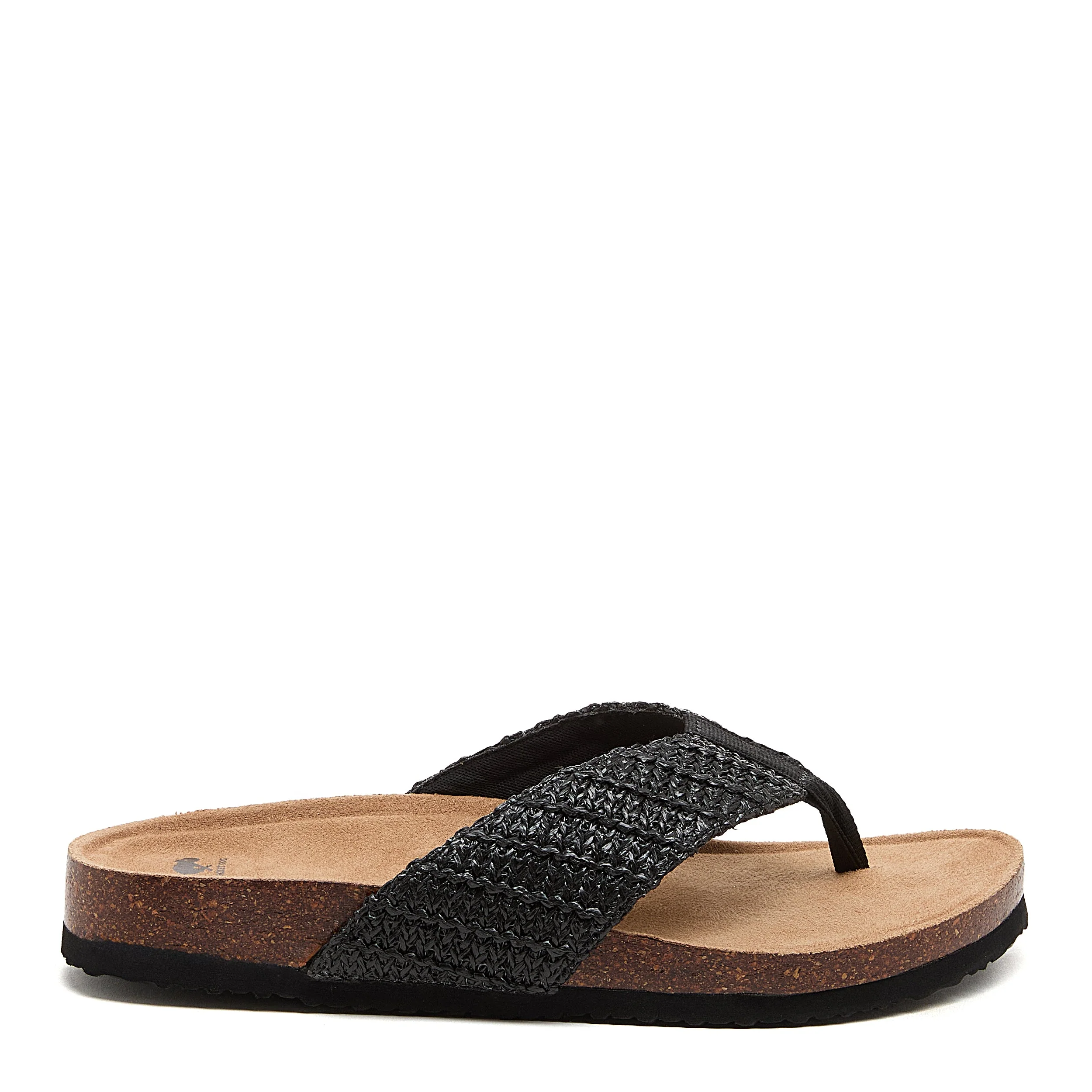 Aloha Black Raffia Flip-Flops