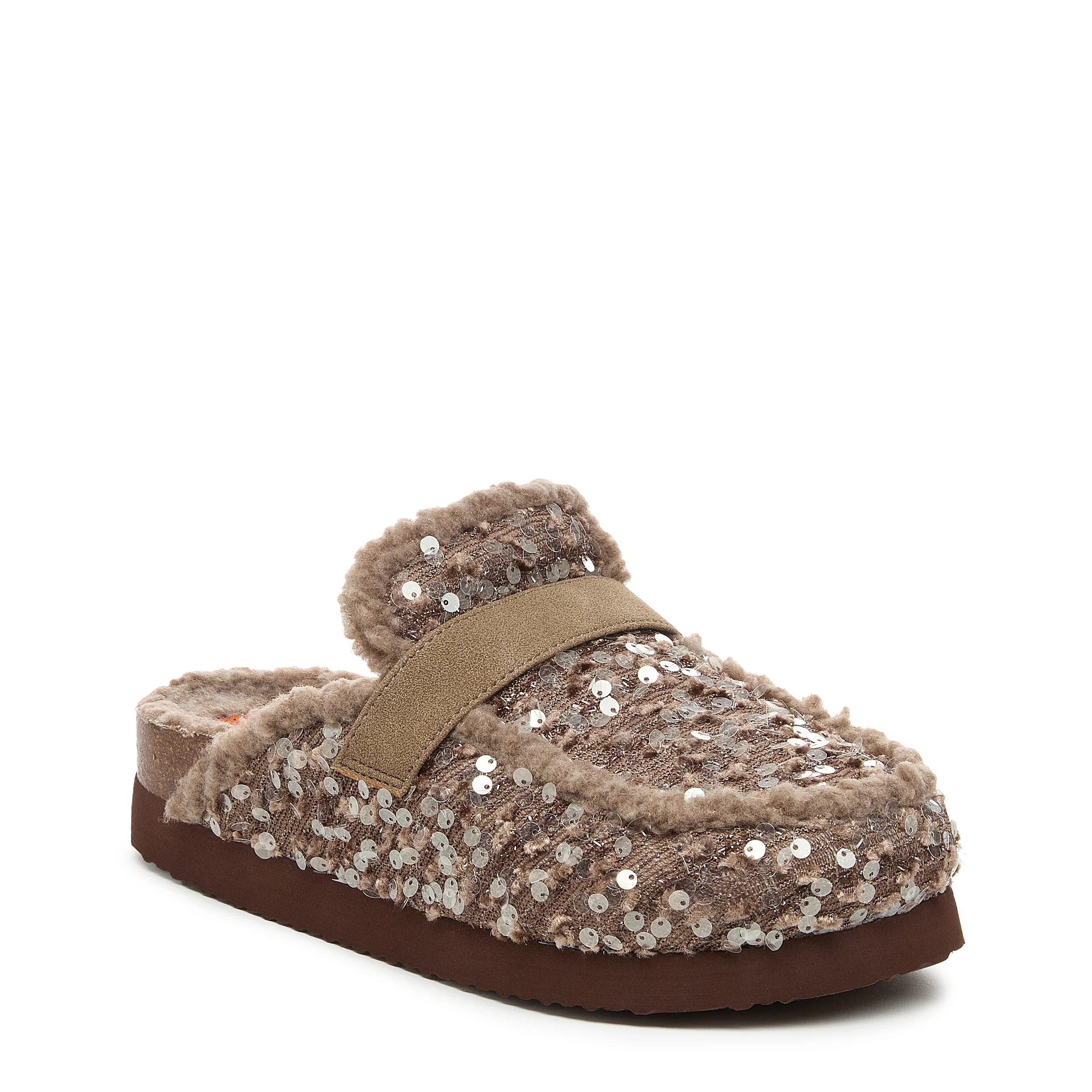 Arctic Brown Sequin Clogs - Image 2