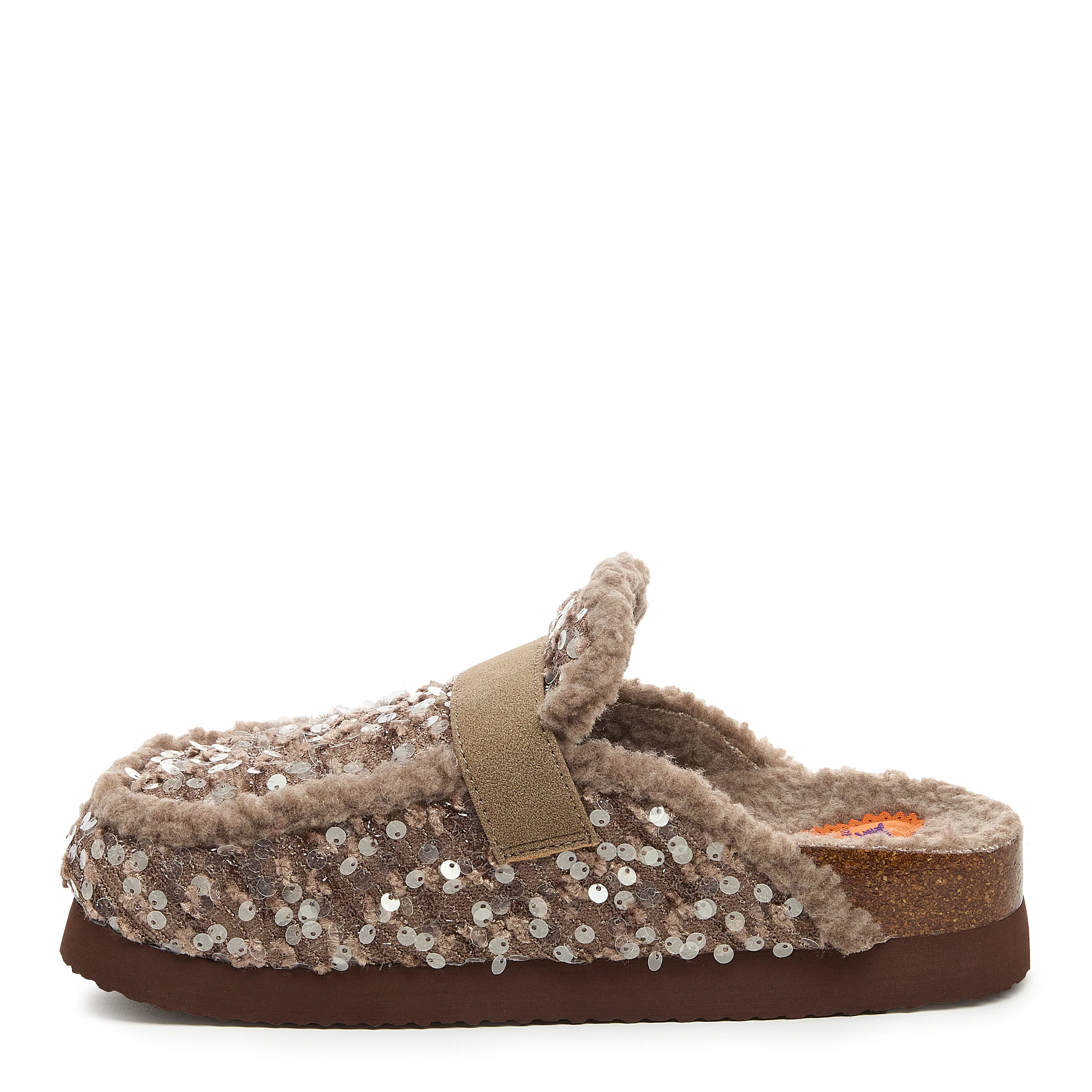 Arctic Brown Sequin Clogs - Image 3