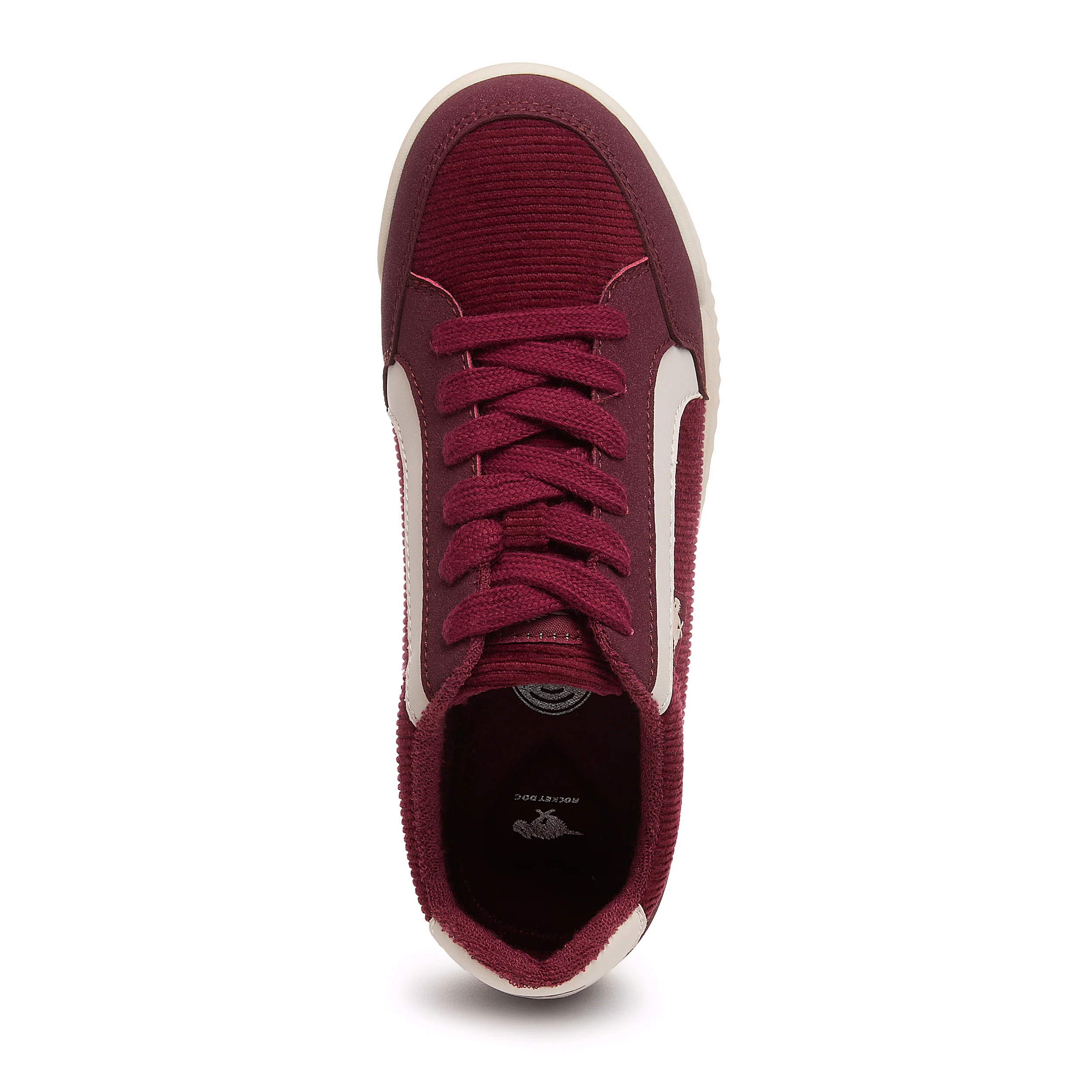 Bolt Burgundy Corduroy Trainers - Image 6