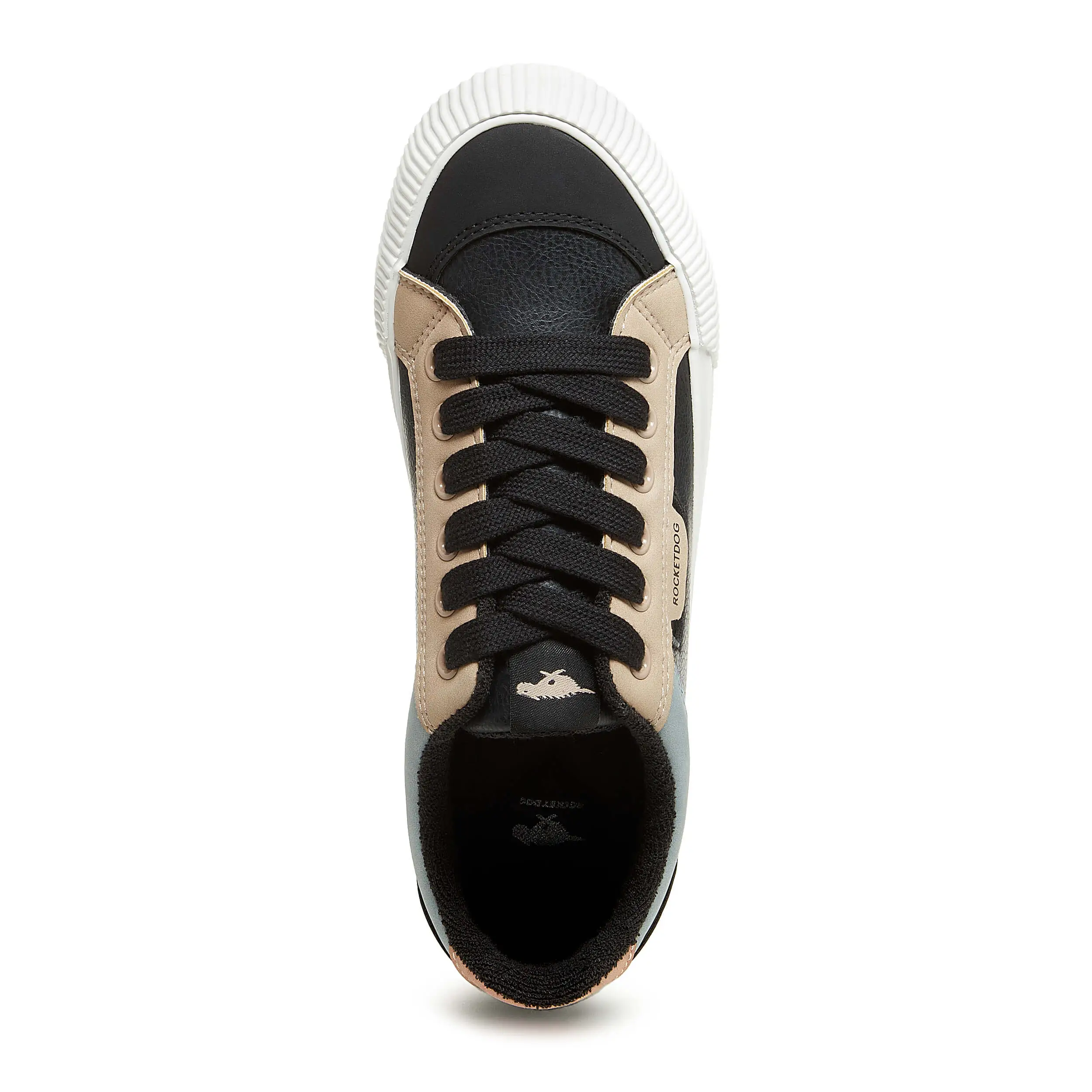 Cheery Black Colour Block Trainers - Image 6