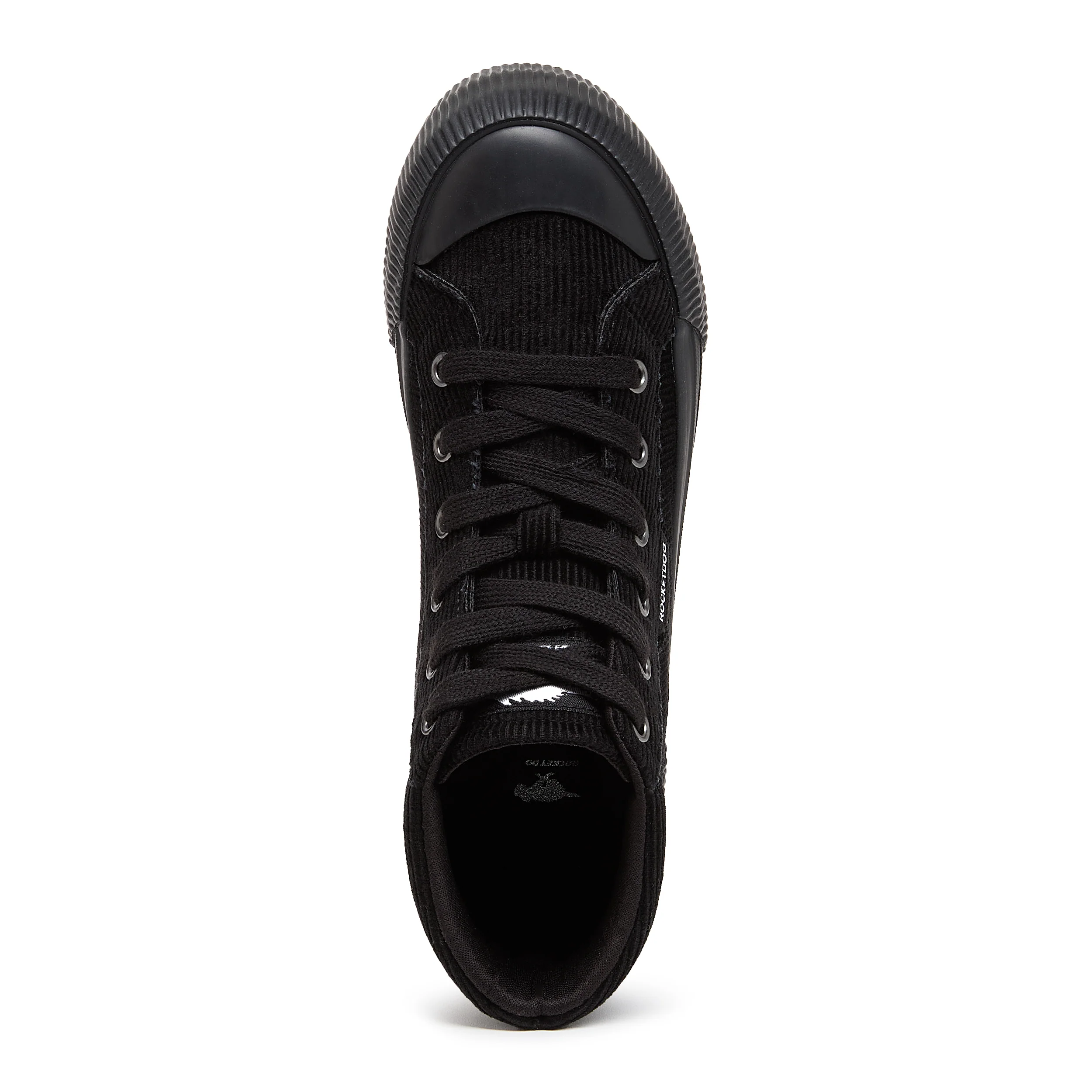 Cheery Black Corduroy High-top Trainers - Image 6