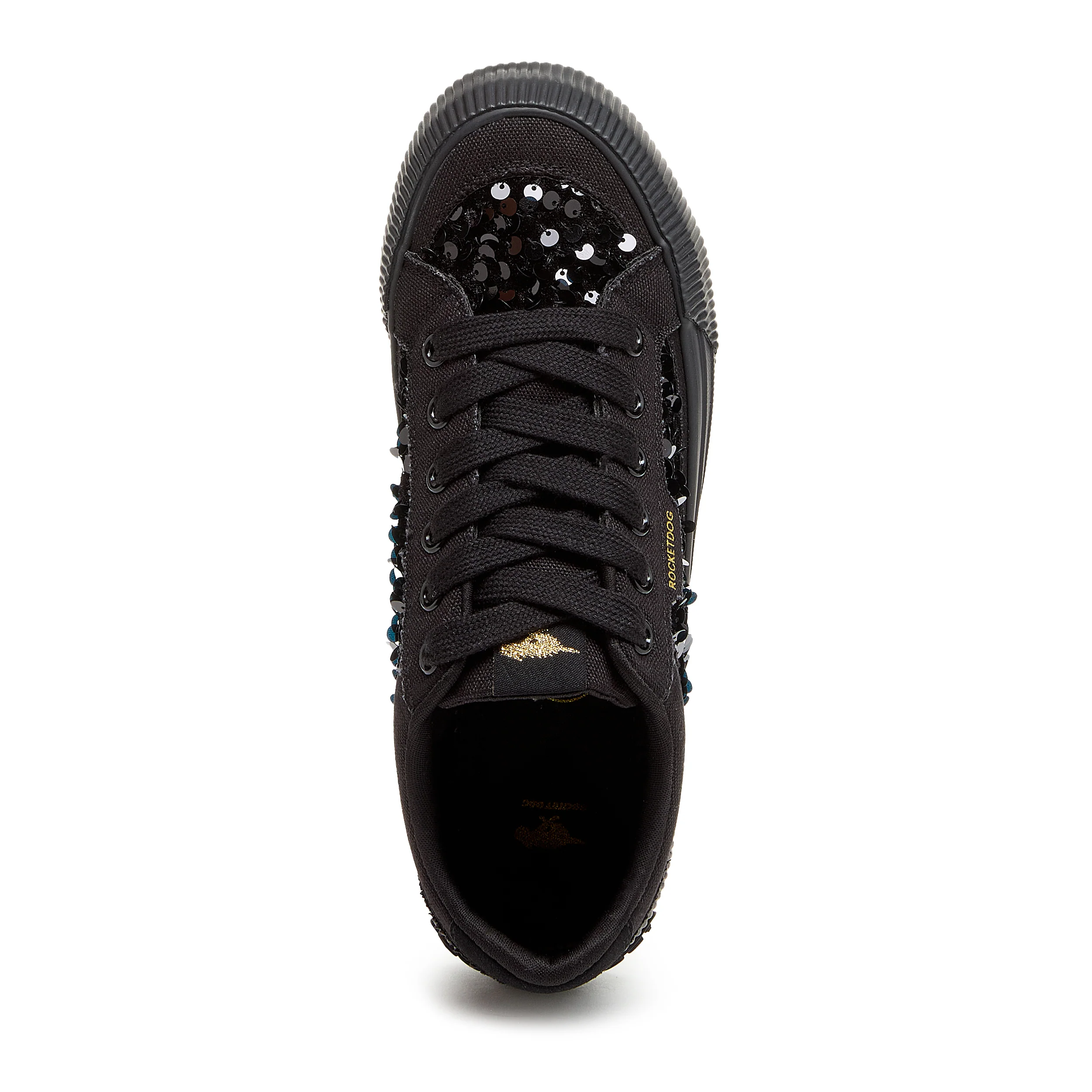 Cheery Black Sequin Trainers - Image 6
