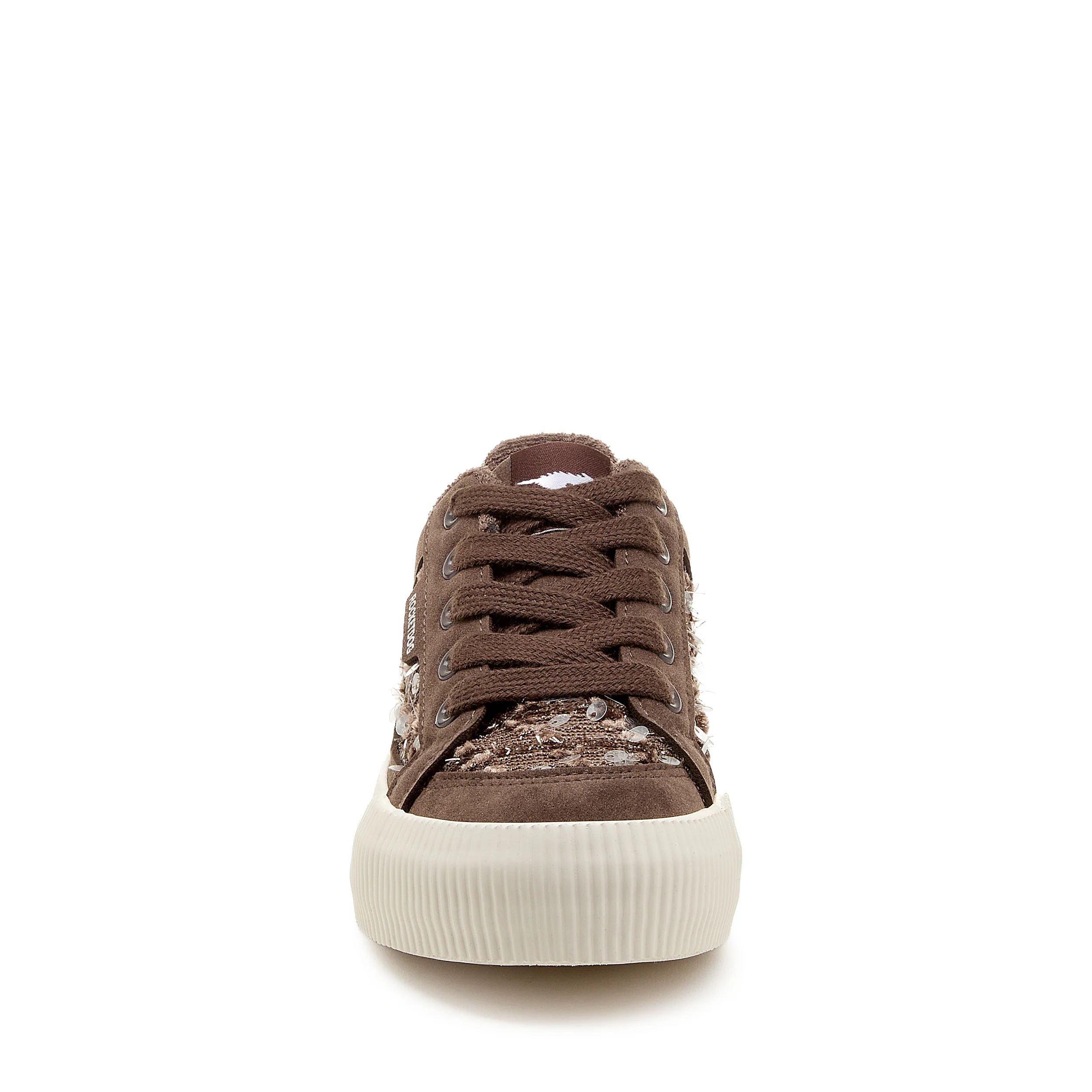 Cheery Brown Sequin Trainers - Image 4