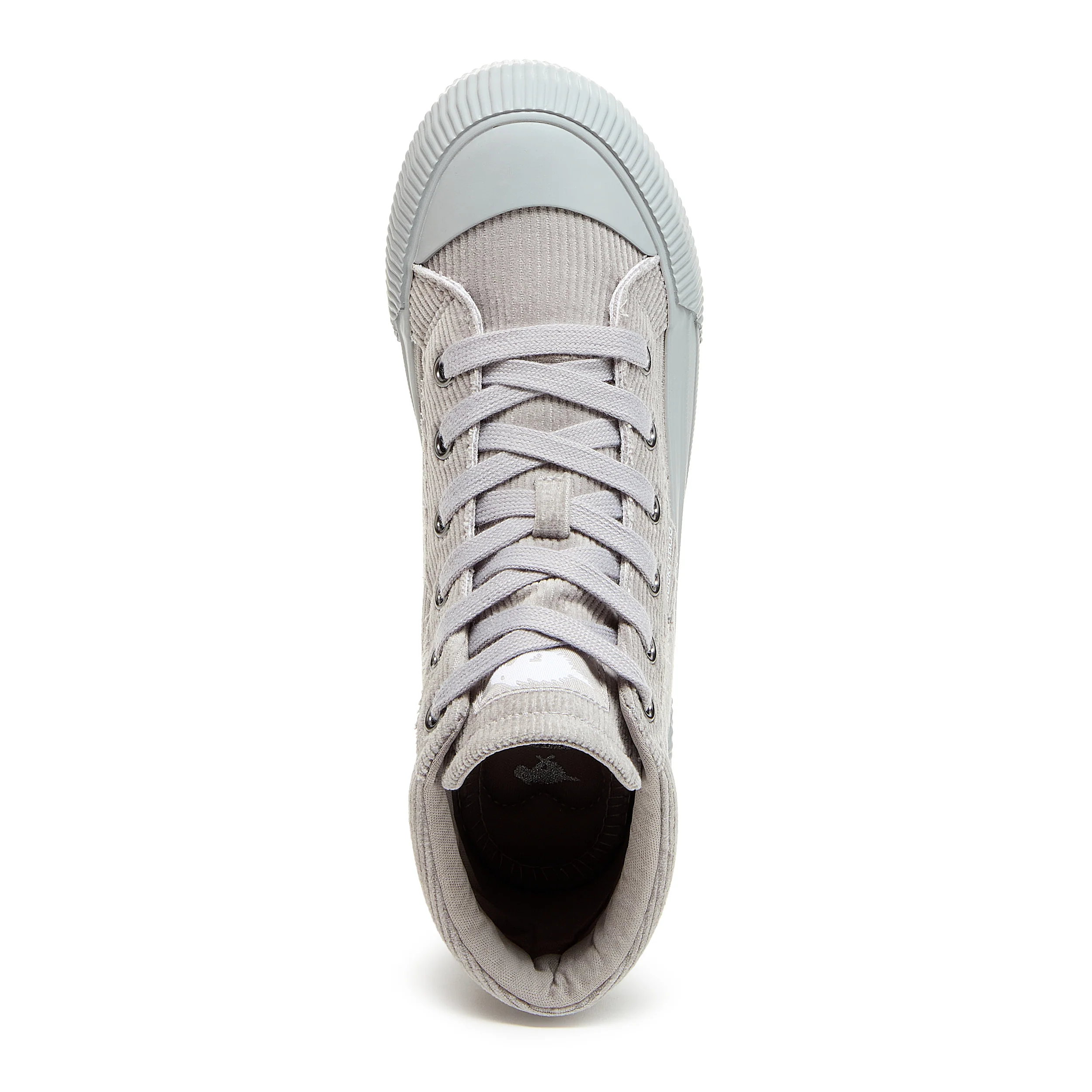 Cheery Grey Corduroy High-top Trainers - Image 6