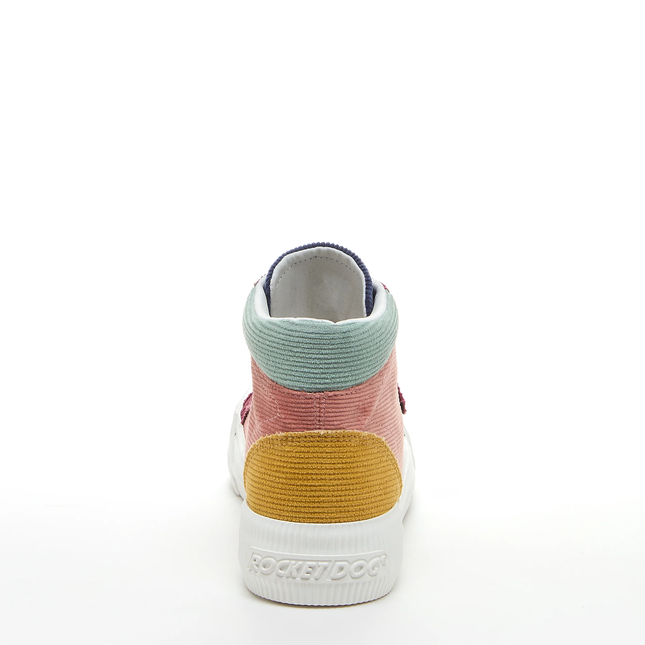 Cheery Pink Corduroy High-top Trainers - Image 4