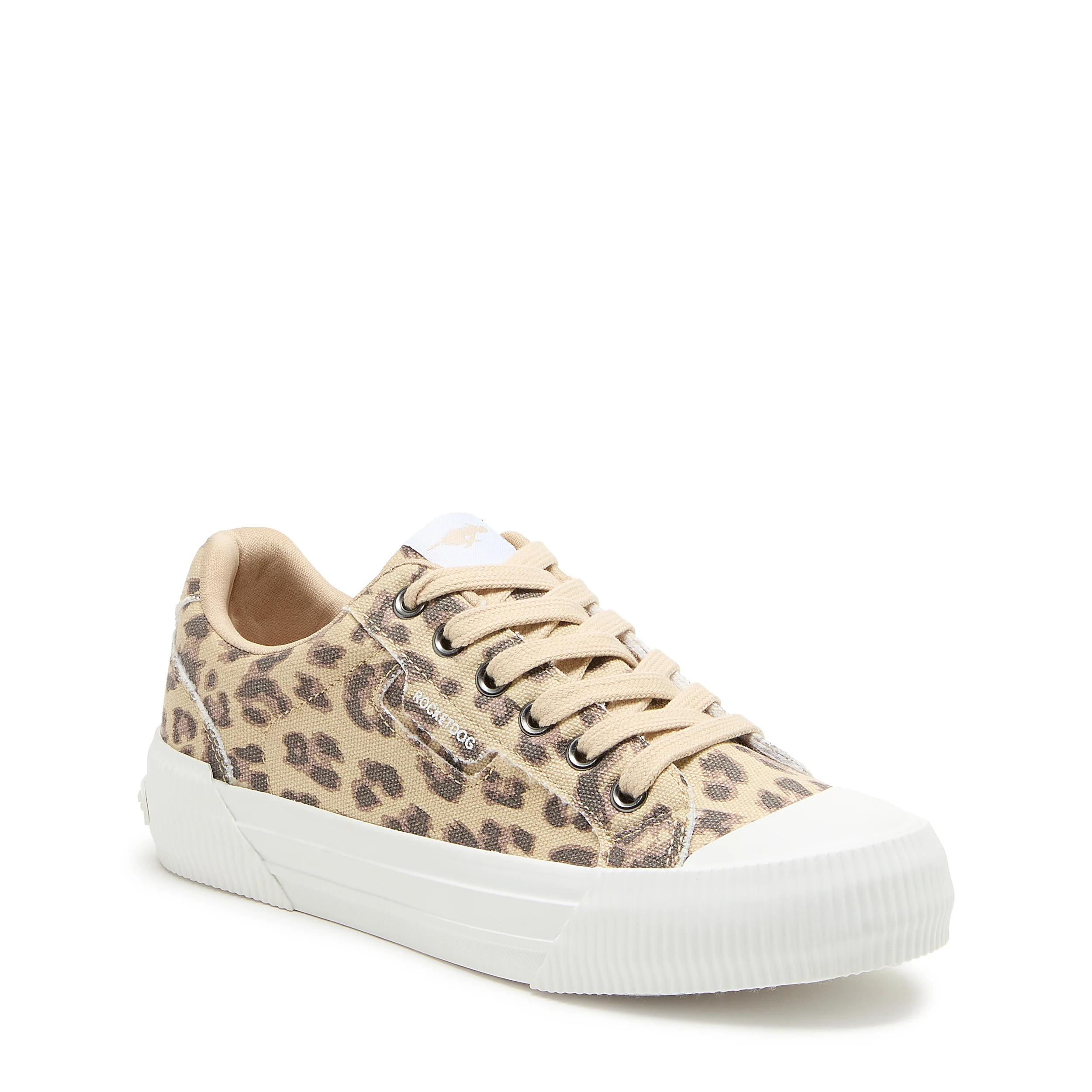 Cheery Tan Leopard Canvas Trainers - Image 2