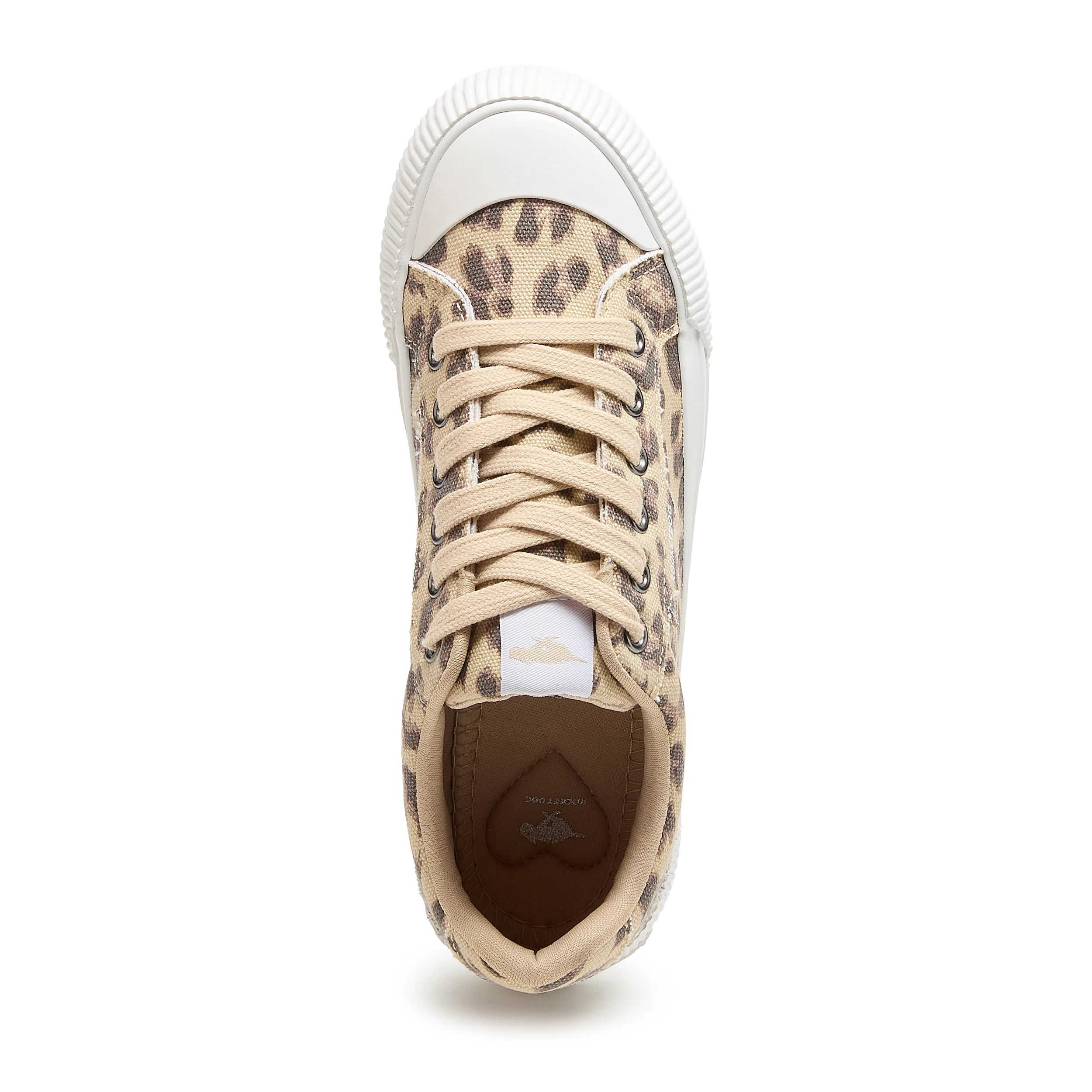 Cheery Tan Leopard Canvas Trainers - Image 6