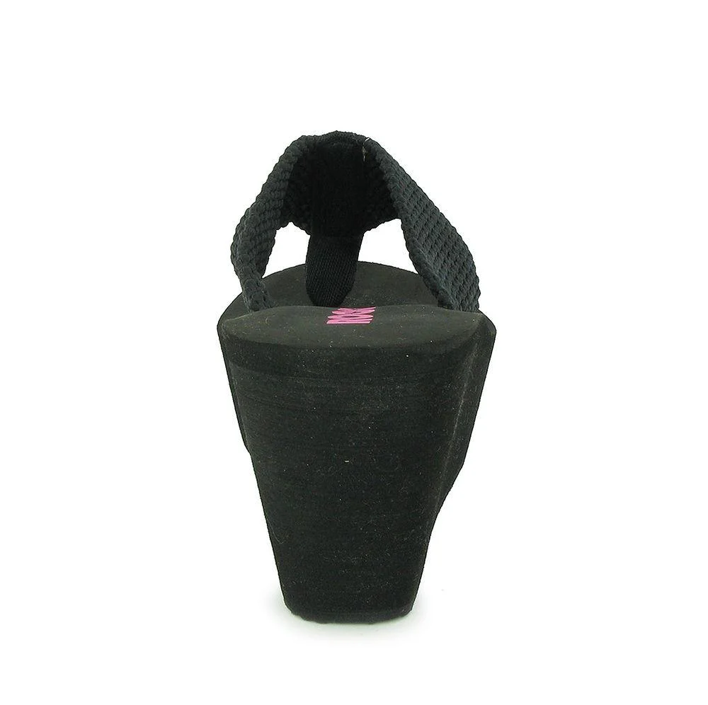 Diver Black Wedge Flip-Flops - Image 4