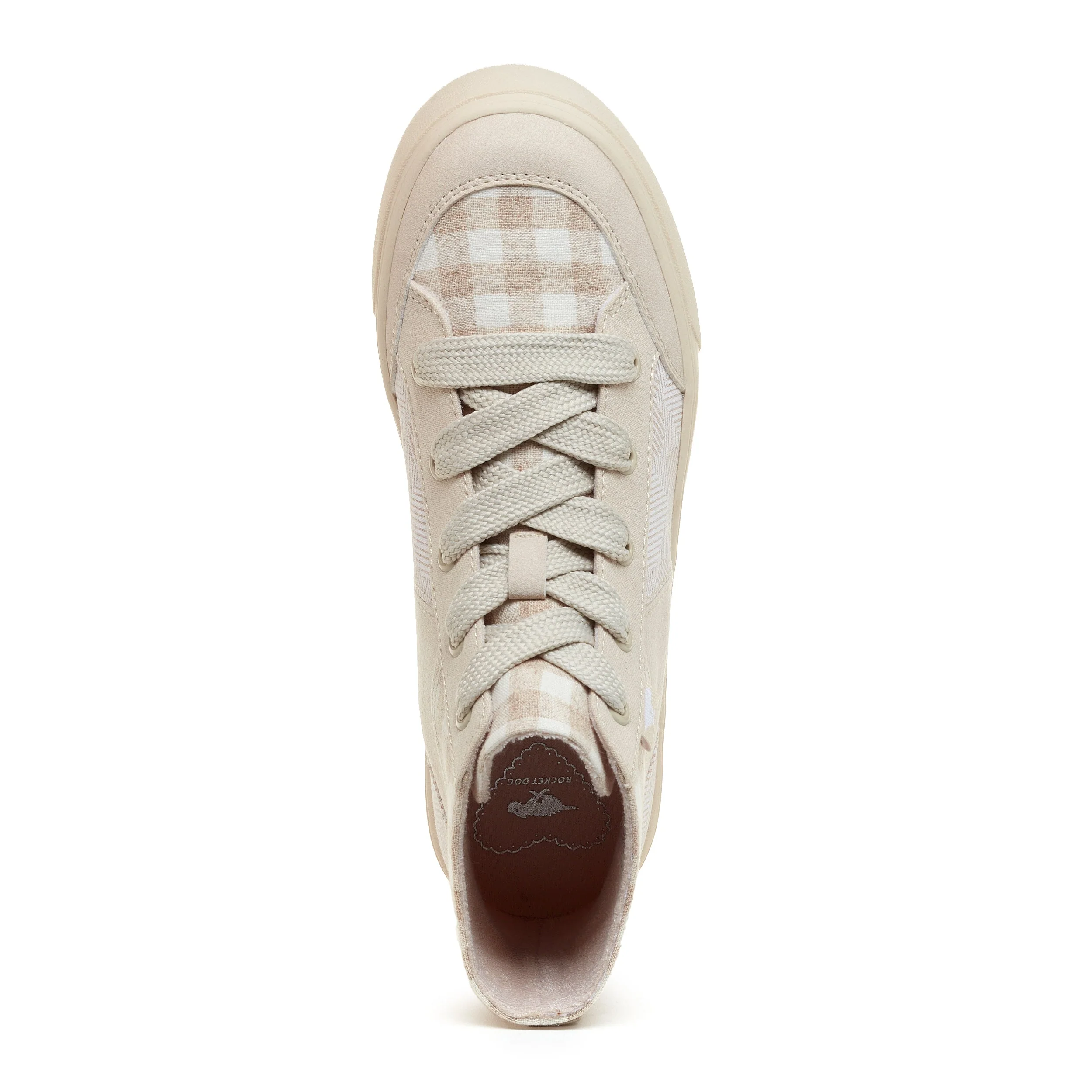 Flair Neutral Patchwork Platform Trainers - Image 6