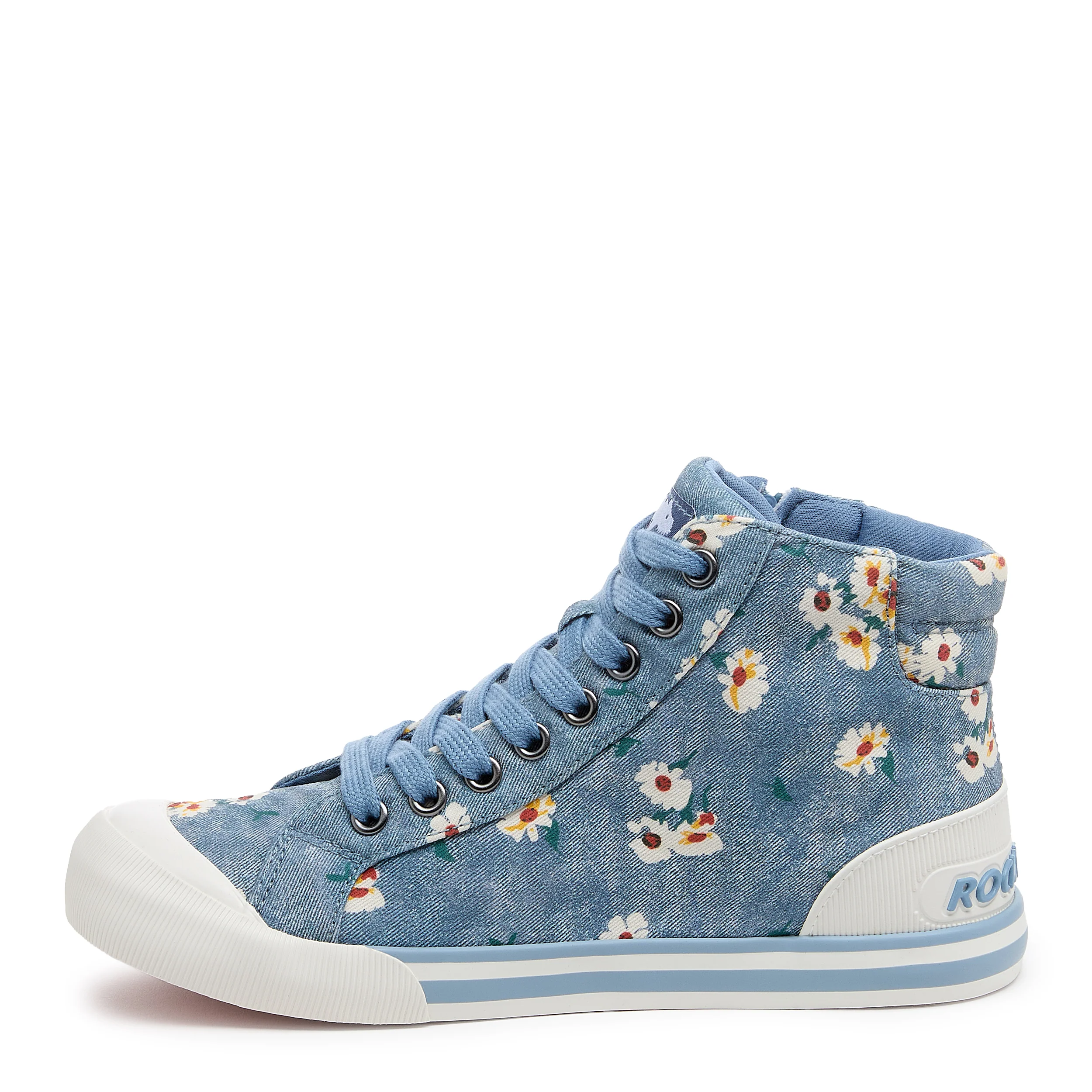 Jazzin Blue Floral High-top Trainers - Image 3