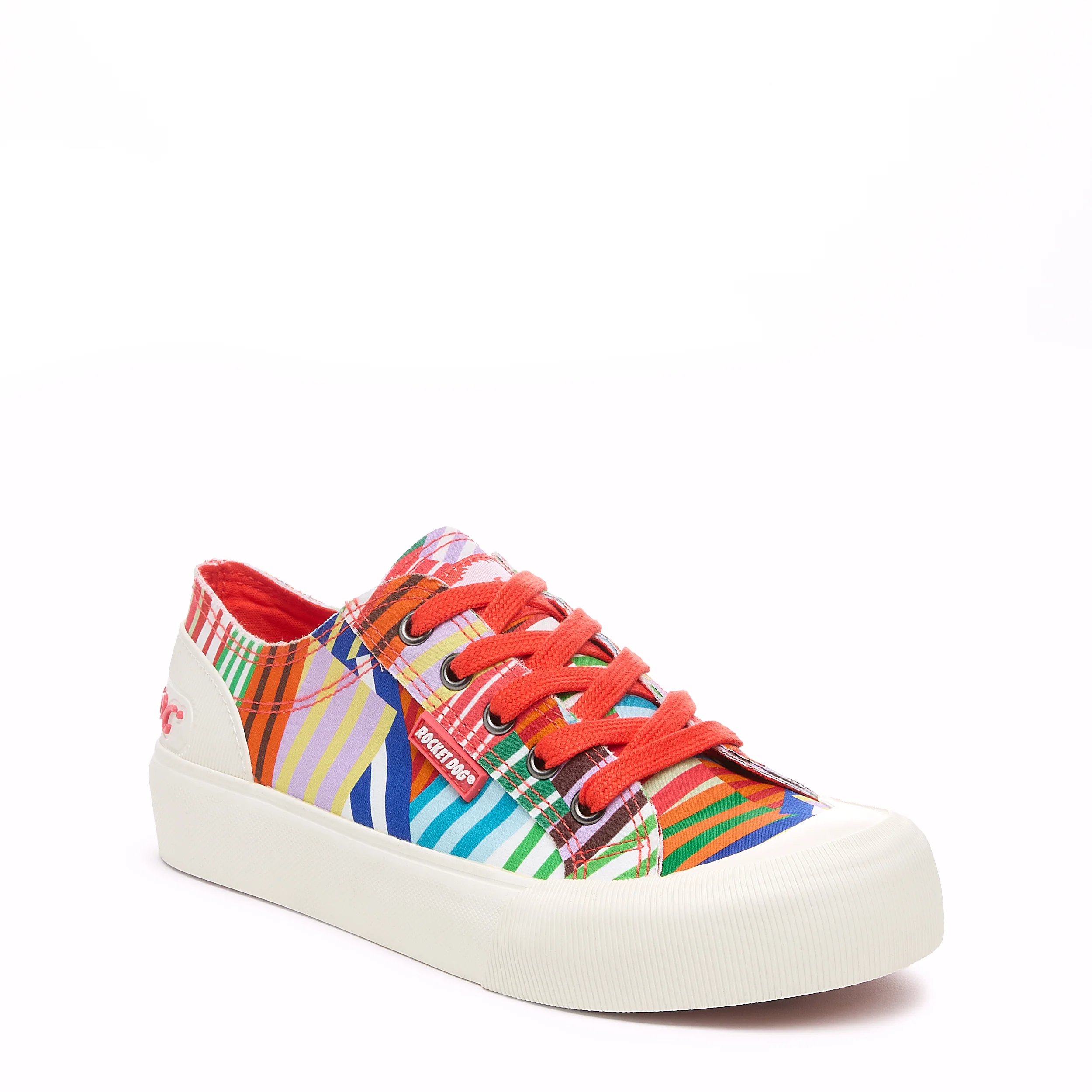 Jazzin Plus Pink Multi Stripe Trainers - Image 2