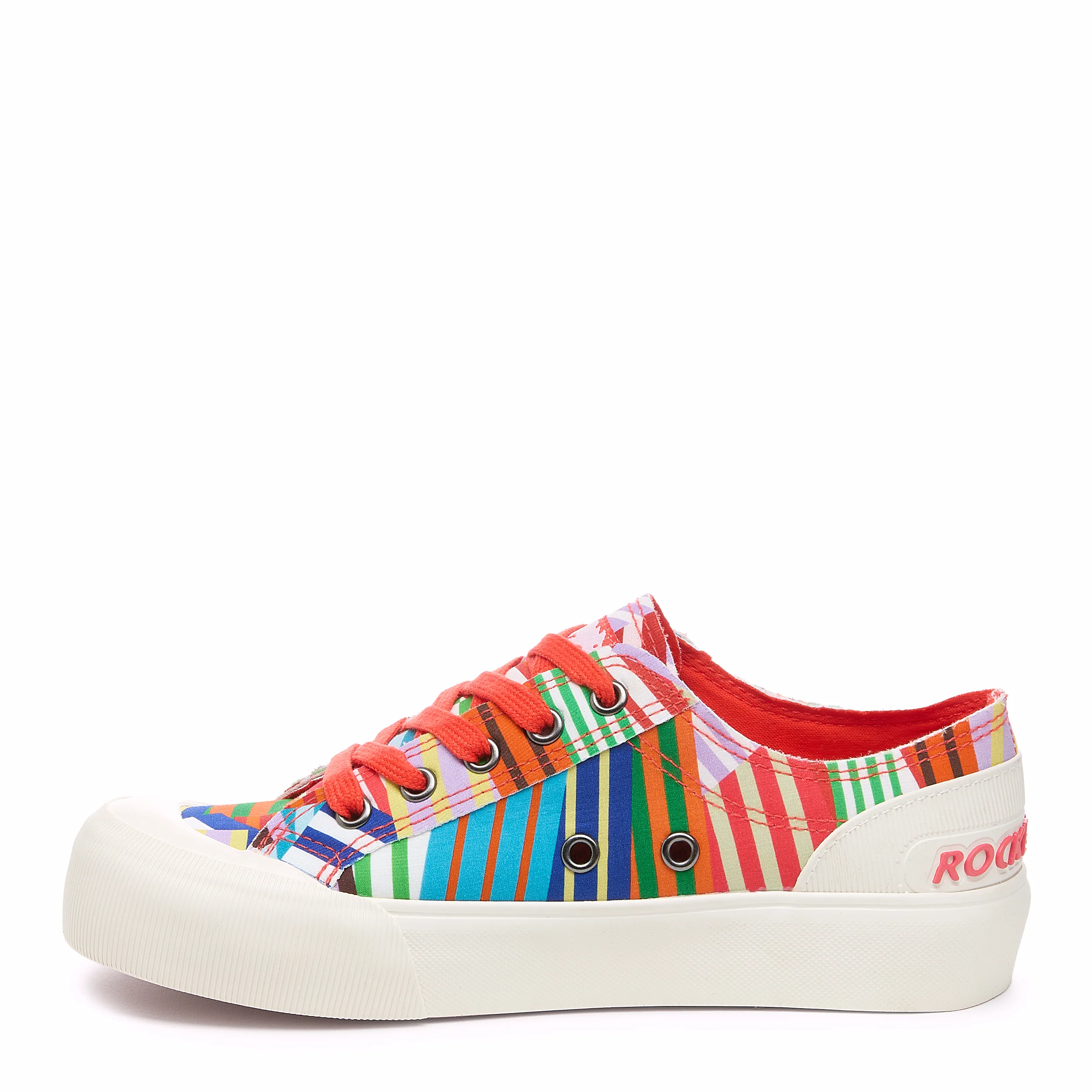 Jazzin Plus Pink Multi Stripe Trainers - Image 3