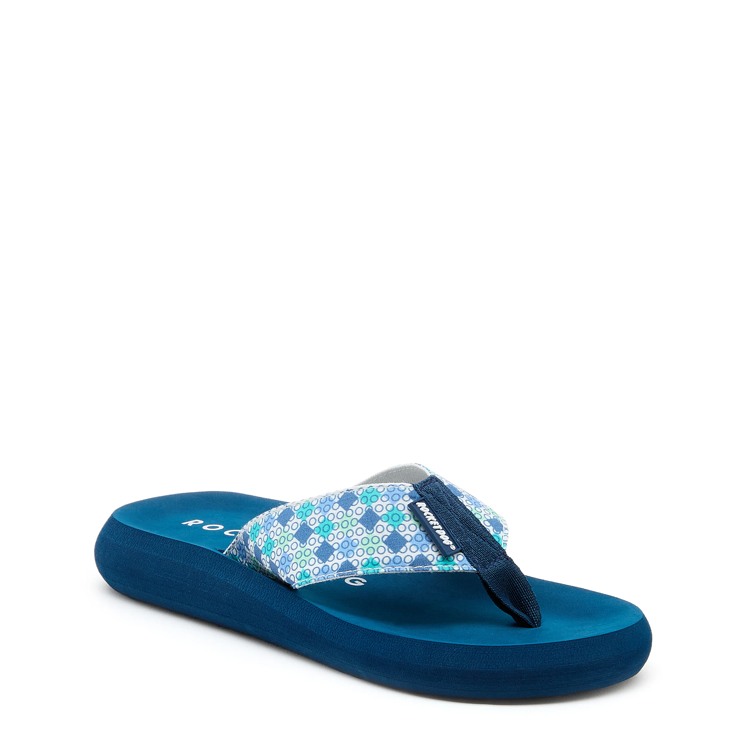 Spotlight Blue Geometric Flip-Flops - Image 2