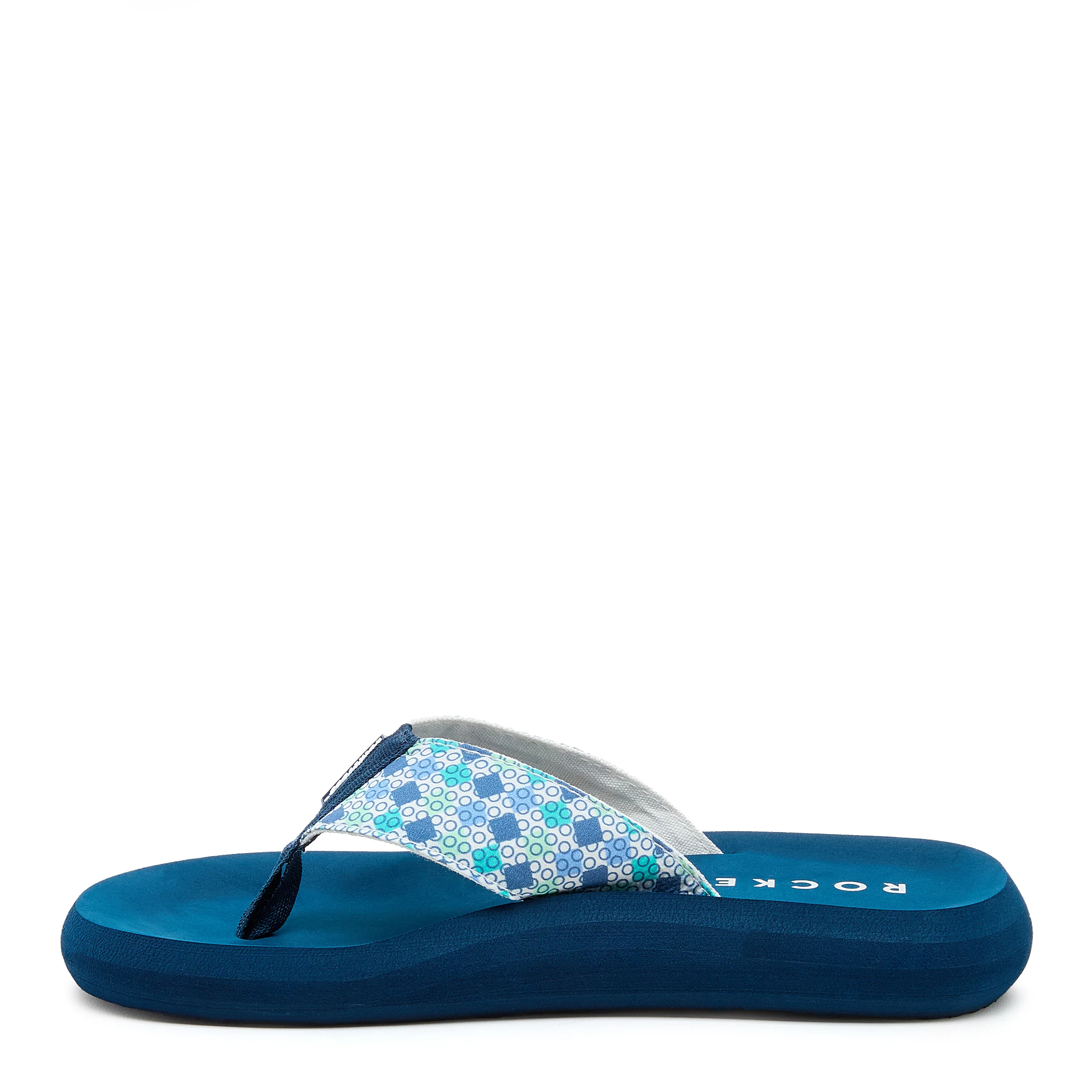 Spotlight Blue Geometric Flip-Flops - Image 3