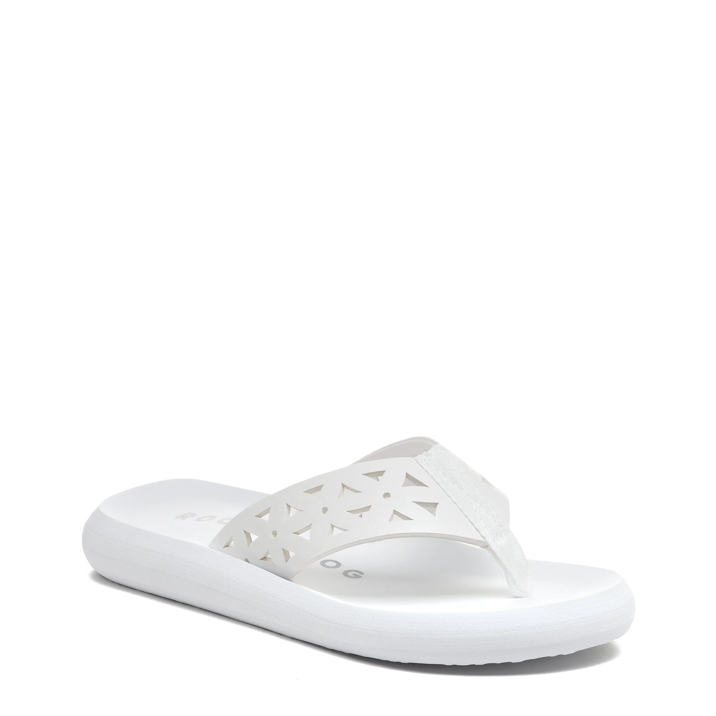 Sunset Cutout White Flip Flop - Image 2