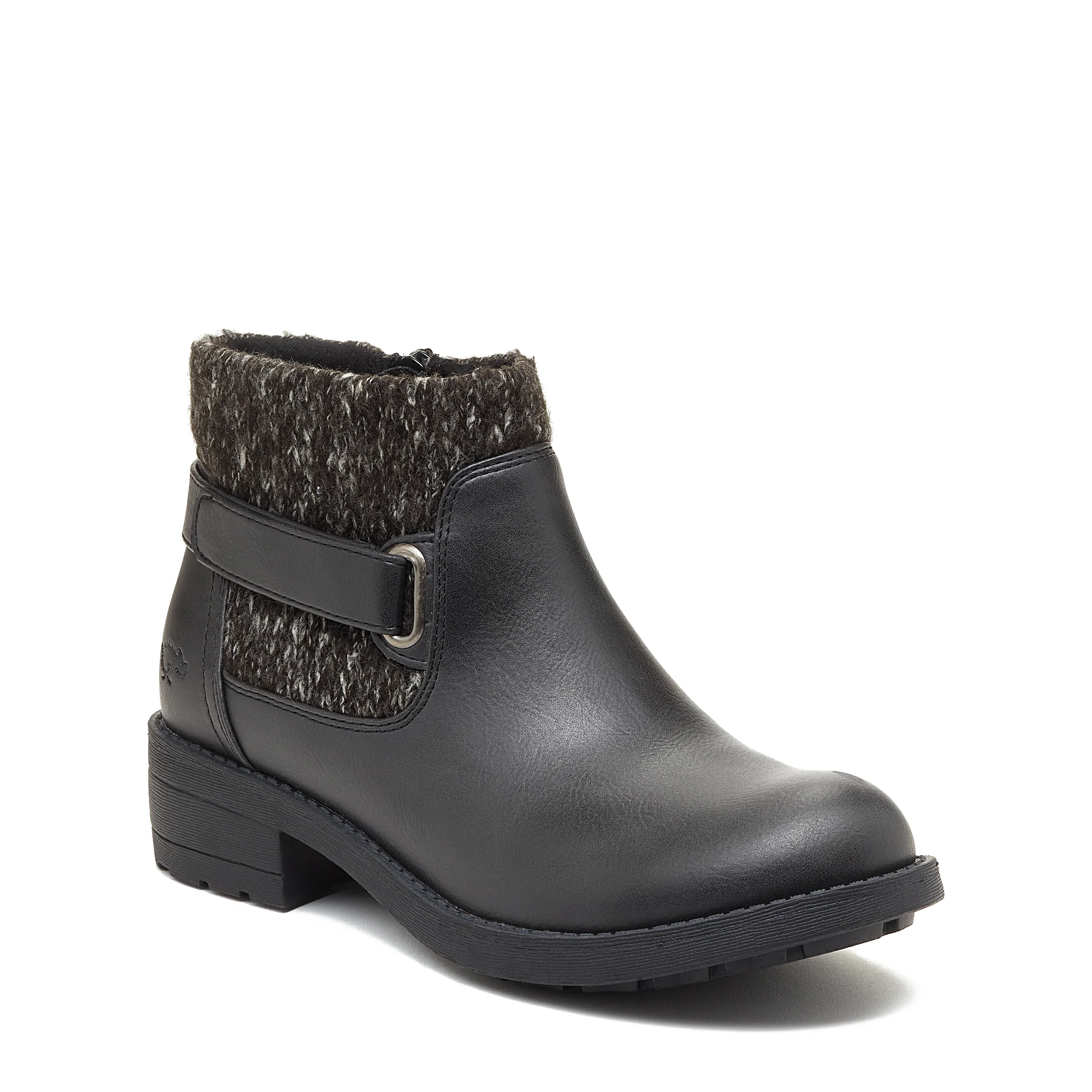 Tegal Black Knitted Ankle Boot - Image 2