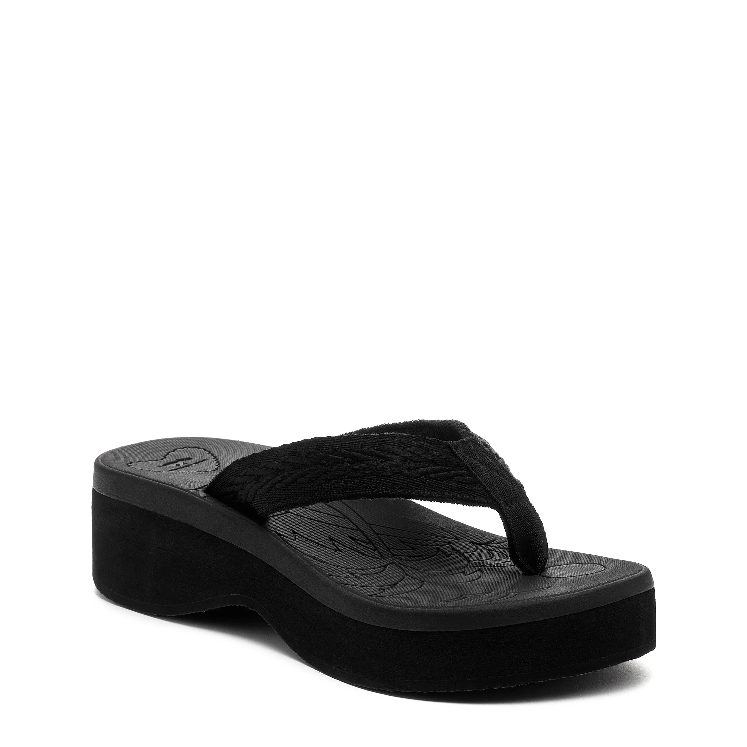 Tizzy Black Platform Flip Flops - Image 2